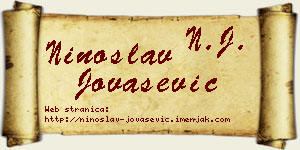 Ninoslav Jovašević vizit kartica